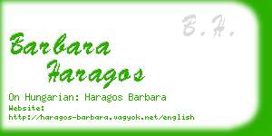 barbara haragos business card